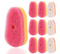 10 Packs Dish Wand Sponge Refills for Scrub Daddy Dish Daddy, Scrub Brush Replacement Heads, Dish Brush Replacement Head for Kitchen Cleaning, Pink (Only Sponge Heads)