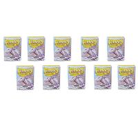 10 Packs Dragon Shield Matte White Standard Size 100 ct Card Sleeves Display Case