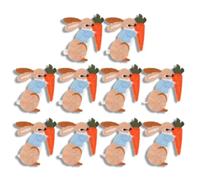 10 Packs Easter Iron on Patches for Clothing,Embroidery Cloth Stickers Rabbit Appliques Easter Bunny Embroidered Patches for Easter Day DIY Craft Clothes Bags T Shirts Jacket