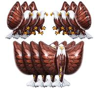 10 Packs Giant 3D Eagle Foil Balloons, 32 x 26 Inch Realistic Inflatable Animals Eagle Balloon Bird Party Decorations Giant Colorful Balloons for Boys Girls Baby Shower Birthday Party Favors Supplies