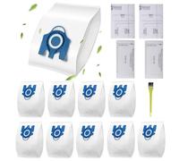 10 packs Hoover Bags for Miele Vacuum Cleaners & 1 pcs 3D Efficiency GN Vacuum Cleaners Bags und SF-HA 50 Filter, Accessory set for Miele hoovers C1, C2, C3, GN, Complete Series.
