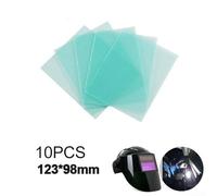 10 Packs of Clear PC Protective Lens Plates for Welding Helmets Effective Shielding Against Dust and Sparks (123 * 98mm)