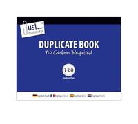 10 Packs of Duplicate Book 1 - 80 Ruled Pages Numbered Set Half Size NCR (No Carbon Required) for Business, Home, Office, Shop and Warehouse