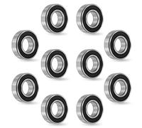 10 Packs R8-2RS Ball Bearings，1/2 x 1-1/8 x 5/16 Double Rubber Sealed Roller Ball ABEC3 Precision Small Ball Bearing