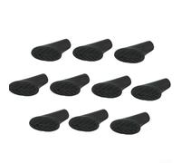 10 Packs Rubber Anti-Slip Foot Covers for Hiking Poles, Trekking Pole Tips Protectors with Secure Fit for Outdoor Walking Canes, Replacement Accessories, Black