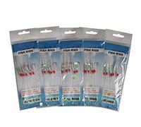 10 Packs Sabiki Rigs Fishing Flasher Lures Bait Rigs for Freshwater/Saltwater (10packs)