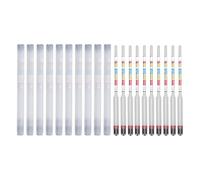 10 Packs Triple Scale Hydrometer, Glass Alcohol Hydrometer Specific Gravity Hydrometer Distilling Equipment for Wine Beer Mead