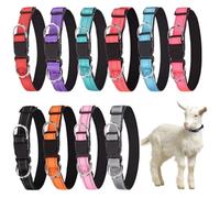 10 Packs Vibrant Reflective Goat Collars, Includes 10 Packs Of Sweet Bells, Adjustable Sheep Collars With Copper Grazing Bells, Solid Straps With Quick-Release Clips