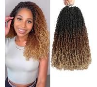 10 Packs Yanky Twist Crochet Hair 16 Inch Pre-twisted Natural Black Kinky Mini Spring Small Curly Senegalese Twist Braids Yankee (OT30/27(3 Tones Ombre Brown), 16 Inch (Pack of 10))