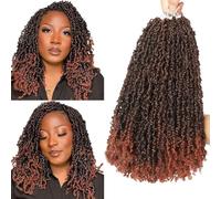 10 Packs Yanky Twist Crochet Hair 16 Inch Pre-twisted Natural Black Kinky Mini Spring Twist Small Curly Senegalese Twist Braids Yankee Twist (T350(Ombre Ginger Red), 16 Inch (Pack of 10))