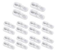 10 Pair Bead Chain Connectors, Plastic Beaded Chain Connector for Roller Blinds, 1.8x2.4" Curtain Accessories for Replacement or Repair, White