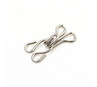10 Pair/Set Metal Sewing Hook and Eyes, Replacement Craft Buckle Garment Accessories Closure for Clothing, Sewing DIY(22mm,silver)