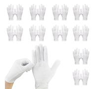 10 Pair White Cotton Gloves, 20PCS White Cotton Moisturizing Gloves, Inspection Gloves for Eczema/Dry Hands/Coin Handling and Jewelry