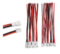 10 Pairs 1.25mm JST 2 Pin Mini Micro Male and Female Connector Plug with 10cm Wire Cable