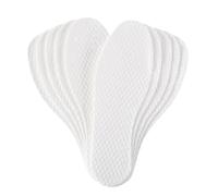 10 Pairs 24cm White Disposable Breathable Thin Barefoot Insoles Cuttable Slim Sweat Absorption Insole Shoe Pads Inserts Foot Cushions for Women Walking Running Sports