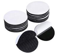 10 Pairs 5CM Round Reusable Double Sided Versatile Sticky Pads Dots Heavy Duty Hook and Loop Self Adhesive Fastening Tape