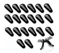 10 Pairs Adhesive Eye Glasses Nose Pads, Water-Drop Shape Stick on Anti-Slip Soft Silicone, Adhesive Nose Pads Glasses Nose Pad for Glasses, Eyeglasses and Sunglasses(2.5mm Black)