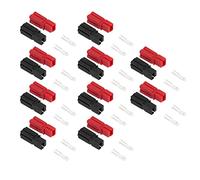 10 Pairs Battery Connectors Contacts Red Black Single Module Plugs with Silver - Plated Terminals, 75A Modular Power Supply Connectors for High - Current Applications