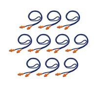 10 Pairs Corded Silicone Ear Plugs - Reusable Noise-Reducing Ear Plugs with Cord for Sleeping, Studying, Work, Travel, and Safety, Fits Most Ear Sizes