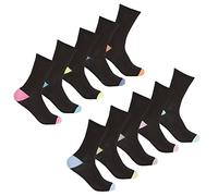 10 Pairs Cottonique Marl H&T Socks 41B613 Bright/Pastel Mix