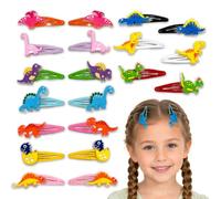10 Pairs Cute Cartoon Dinosaur Hair Clips Set for Girls