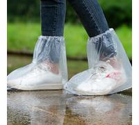 10 Pairs Disposable Waterproof Shoe Covers for Rain - Plastic Rain Shoe Covers - Non-Slip Indoor Outdoor Rain Cover for Shoes,Plastic Overshoes for Men Women -Water Proof Boot Protector - Clear-L