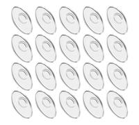 10 Pairs Eyeglasses Nose Pads, Soft Silicone Nose Pads, Clear Anti-Slip Noses Bridge Pad Replacement, 11mm Push-in Eyeglasses Glasses Nose-Pad for Frame, Rimless Eyewear Frame, Sunglasses