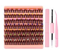 10 Pairs Fake Colored Lash Multi Coloured False Eye Lashes Russian Strip Reusable Faux Eyelash for Party Halloween Cosplay C1816[FGJSTC1815, ]