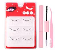 10 Pairs Fake Colored Lash Multi Coloured False Eye Lashes Russian Strip Reusable Faux Eyelash for Party Halloween Cosplay C1816[FGJSTC1812, ]
