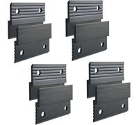 10 Pairs French Cleat Hanger, 2'' French Cleat Hanger Heavy Duty Aluminum Z Bar Wall Mount Picture Hanger for Hanging Mirrors Picture Frames (Black, 10 Pairs)