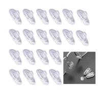 10 Pairs Glasses Nose Pads Silicone, Nose Pads for Glasses Stick On, Spectacle Nose Pads, Silicone Nose Pads for Glasses, Eyeglass Nose Pads, for Eyeglasses Sunglasses Reading Glasses (Clear)