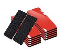 10 Pairs Heavy Duty Hook and Loop Strips Self Adhesive,8 x 3cm Waterproof & Heat-Resistant Sticky Pads,Sticky Back Fastening Strips for Indoor & Outdoor Use on Walls, Glass,Tile,Metal,Wood