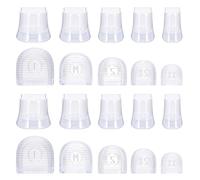 10 Pairs High Heel Protectors,5 Sizes Heel Caps for High Heels,Non-Slip Anti-Noise Transparent Heel Stoppers Heel Replacement Tips for Walking on Flatland and Uneven Road