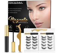 10 Pairs Magnetic Eyelashes Reusable Lashes With Applicator Natural Look | 2 Magnetic Eyeliner No Glue Needed | Magnetic Lashes With Tweezer, Natural Magnetic Eyelashes Soft & Waterproof Grey