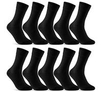 10 Pairs Men's & Women's Black Business Socks Cotton, black, 39-42