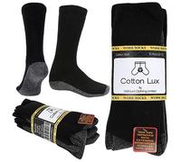 10 Pairs-Men's Work Socks Fully Cushioned Heavy Duty Black Size UK 6-11