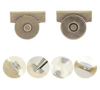 10 Pairs Metal Seamless Magnetic Buckle,No Sewing Required Metal Magnetic Bag Clip, Magnetic Purse Clasp, Magnetic Snaps for Handbag and Clothing, Magnet Buttons for Clothes and Bags (Copper)
