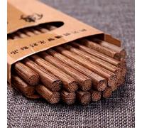 10 Pairs Natural Wood Chopsticks, Reusable Natural Wooden Chopsticks, 9.8'' Chinese Chopsticks Tableware Set for Noodle,Sushi, Rice, Ramen, Restaurant Dining Tools