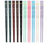 10 Pairs of Chopsticks, Ancient Rhyme Carved Decoration, Healthy and Hygienic Tableware, Can Be Cleaned in The Dishwasher.