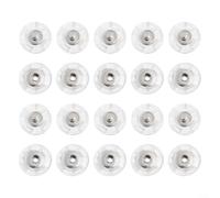10 Pairs of Clear Plastic Snap Fasteners for Apparel Mending Tailoring and Craft Applications Including 15mm to 25mm Sizes (34L=21.0 MM)