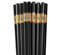 10 Pairs of Luxury Japanese Chopsticks - Elegant Black Design - Perfect Accessories for Sushi and Asian Cuisine (Gold)