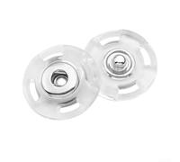 10 Pairs of Plastic Invisible Snap Buttons Clear Round Buckles for Easy Garment Securing (36L=23.0 MM)