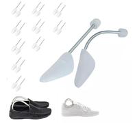 10 Pairs of Plastic Shoe Trees Maintain Shape Shaper Shoes Footwear Stretcher Spiral Spring Transparent White Compatible for Men or Women Shoes