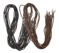 10 Pairs Polyester Shoelaces 100cm for Sneakers and Boots | Two Stripe Design, Black Brown and Dark Grey Mix, Secure Knot Hold, Easy to Wash