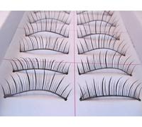 10 pairs re-usable quality handmade Black natural effect thick false fake natural extensions eyelashes for everyday wear, night out - by fat-catz-copy-catz (#138)