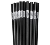 10 Pairs Reusable Chopsticks Set - Modern Silver Design - Dishwasher Safe, Durable & Ideal for Beginners (Sushi, Ramen, 24cm)