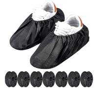 10 Pairs Reusable Non-slip Shoe Covers Waterproof Boot Covers For Household Carpet Protection Machine Washable (black)