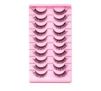 10 Pairs Russian Strip Lashes - Handmade False Eyelashes, DD Curl, Dramatic & Fluffy Volume, Reusable Lash Set, Multiple Styles Available, Lightweight & Comfortable (DD12-004)