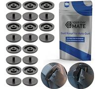 10 Pairs Seat Belt Stop Buttons - Plastic Replacement Rivets for Seat Belt Buckle Position, Universal Spare Parts for Car Seat Belts, Black