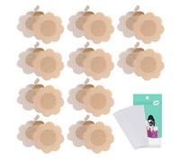 10 Pairs Self-Adhesive Chest Patches, 36 Patches, Shirt Anti-Slip Tape, Clothing Strips, Silicone Tape for Clothing, Women Chest Straps, Chest Patches, Flower Shaped Chest Patches.
